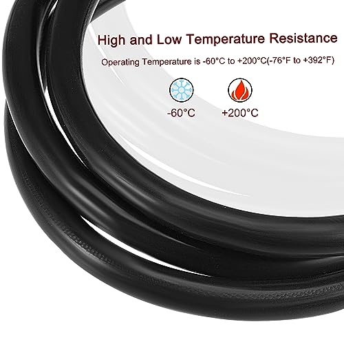 uxcell Vacuum Silicone Tubing Hose 3mm 5mm 6mm 10mm 12mm ID 3mm Wall Thick 1.5m Black High Temperature for Engine - Image 4