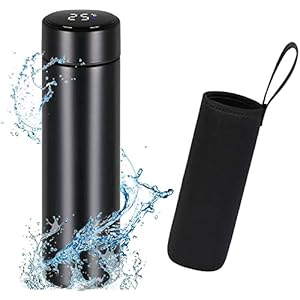 flintronic Thermosfles, (500Ml) Thermosflessen Thermosbeker Waterfles VacuüM Isolerende Mok 304 Roestvrij Staal, Lcd…