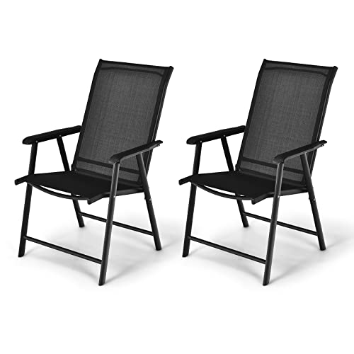 S AFSTAR Foldable Sling Chairs Set of 2