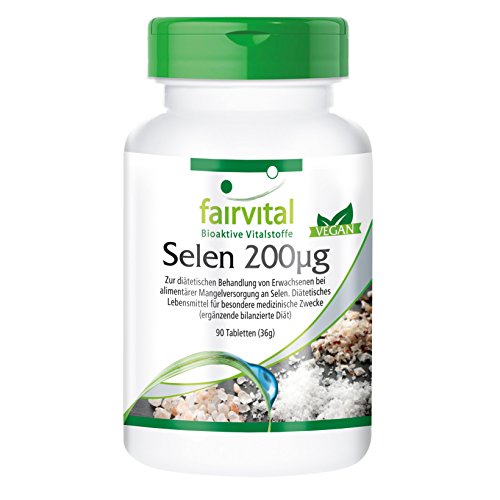 Sélénium 200mcg à base de levure de sélénium organique, naturel, végan, boîte de 90 comprimés, approvisionnement de 3 mois