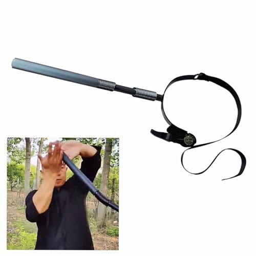 Maniquí de entrenamiento de artes marciales con resistencia a resortes, para practicar kung fu y mejorar la fuerza del brazo