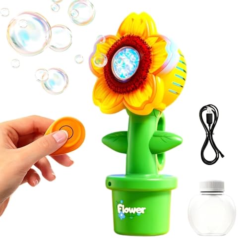Machine à bulles électrique rechargeable USB avec télécommande et lumières pour jardin