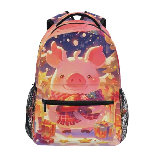 Sac à dos scolaire cochon rose parfait pour la rentrée des classes