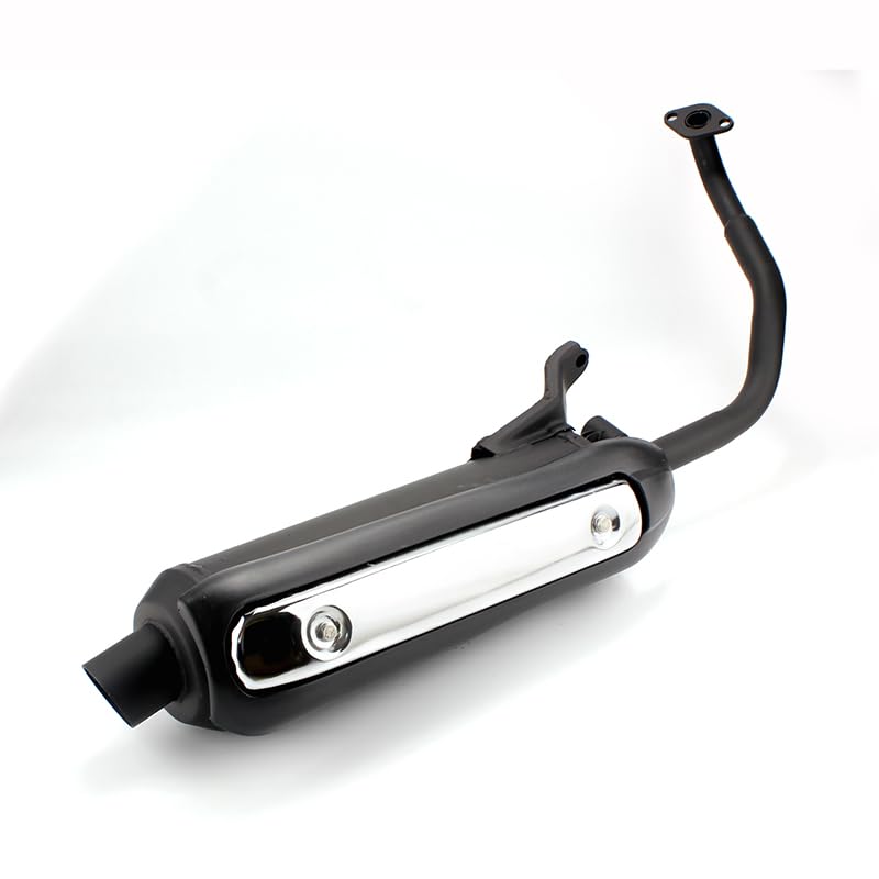 Mokuo Muffler Exhaust Header Tail Pipe for Gy6 125cc 150cc TaoTao Vitacci Spark Zoom 150 Gas Engine Scooters Ideal for Moped Gator 150 f2 Riders