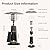 EAST OAK 11,000 BTU Patio Heater Tabletop Outdoor Heater, Mini Portable Propane Heater with 304 Stainless Steel Burner, Triple Protection System, Gas Outside Heater for Patio, Garden, Porch, Black