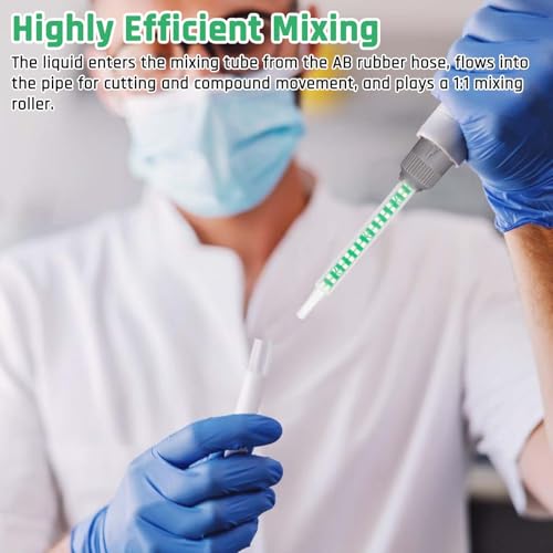 12 Stück Statikmischer Mischdüse für 2k Kleber, Statikmischer Mischerdüsen 1:1 Mischerspitzen Kunststoffkleber Mischrohr für Kunststoffkleber Zweikomponentenkleber 2k Kleber Pistole Rohrstrom
