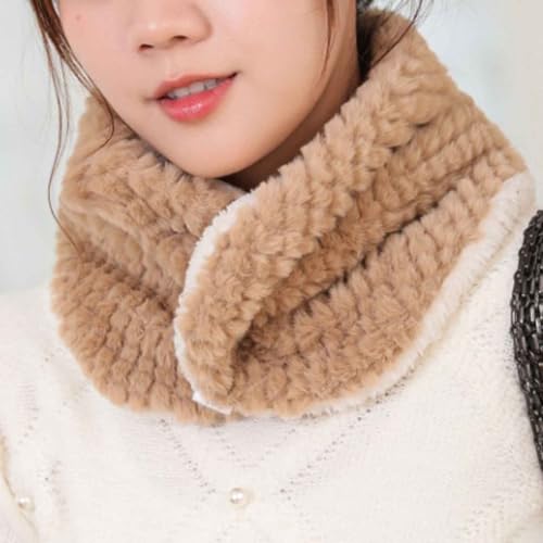Winter Scarf Neck Warmer Gaiter Women Cold Weather Button Knit Warm Cashmere Feel Fleece Ski Tube Circle Scarves2