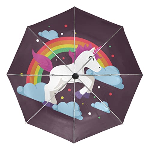 Parapluie pliant Vnurnrn chevaux pour voyager léger et protégé à la plage