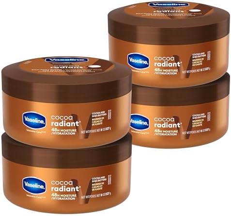 Vaseline Intensive Care Body Butter body cream for dry skin relief Cocoa moisturizer for dry skin to heal and reveal its natural glow 227 g (Pack of 4)