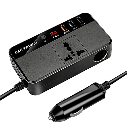 Onduleur de voiture 12V 24V vers 220V 200W avec chargeur USB QC3.0 pour allume-cigare