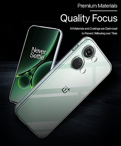 Image of WOW IMAGINE Crystal Clear Transparent Back Case Cover for 1+ OnePlus Nord 3 5G | Full Device & Camera Protection Shockproof TPU | Flexible Silicone Back Cover Case - Transparent