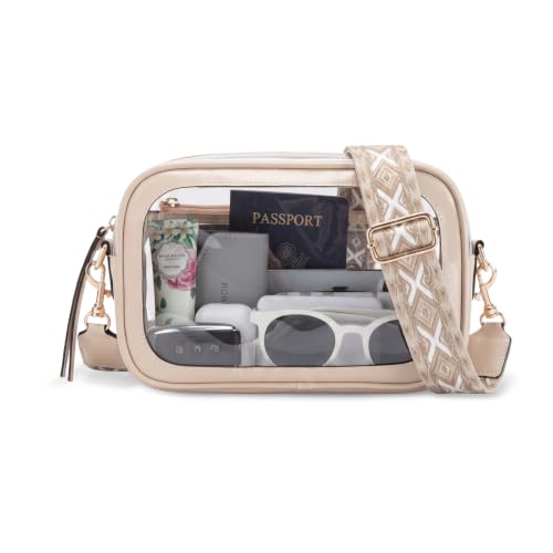 Image of Wuflyover Clear Bag for Stadium Events, Clear Crossbody Purse for Women