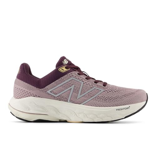 New Balance New Balance Women's Fresh Foam X 860 V14 Running Shoe, Ice Wine/Plum Brown/Silver Metallic, 7.5