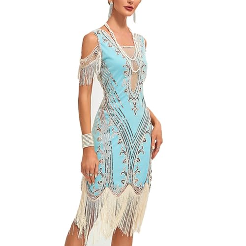 Vestido de cóctel años 20 Charleston elegante para noche y gala 5
