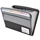 ❤｜Fácil de usar ｜: El carpeta expansible está hecho de cremallera engrosada de alta calidad y tiene tela reforzada en ambos lados. La cremallera es suave y duradera y todavía funciona bien con el uso frecuente durante un largo período de tiempo. El diseño envolvente en el exterior de la carpeta evita golpes, por lo que nunca tendrá que preocuparse de que sus documentos importantes se dañen.