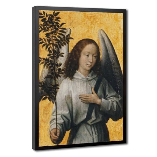 Toile Ange de Hans Memling : décoration murale raffinée pour salon élégant avec cadre