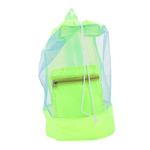 BRIGHTFUFU Beach Toy Storage Backpack Mesh Bag for Beach Toys Adjustable Shoulder Straps
