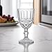 GMMH Vintage 6er-Set Farbige Weingläser und Trinkgläser mit Prägung Relief (Schleife, Klar, Weinglas) Kelch, Trinkglas, Wasserglas, Longdrinkgläser, Cocktail Gläser, Glas, Glaskelche