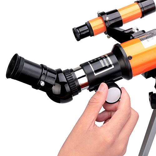 Telescopio astronómico refractor para principiantes con trípode ajustable miniatura 7