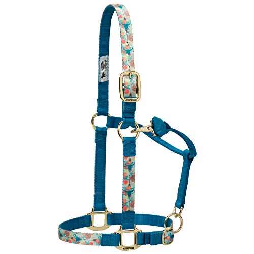 Weaver Leather 35-6785-P21 Nylon Floral Steer Adjustable Chin and Throat Snap Halter, Average