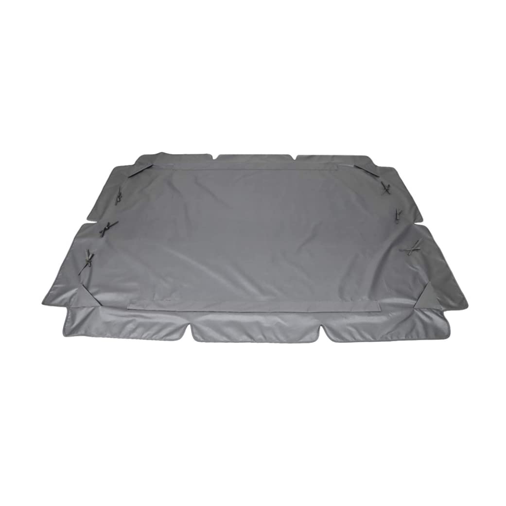 Toldo para columpio de 3 plazas que evita roturas por viento y lluvia gris