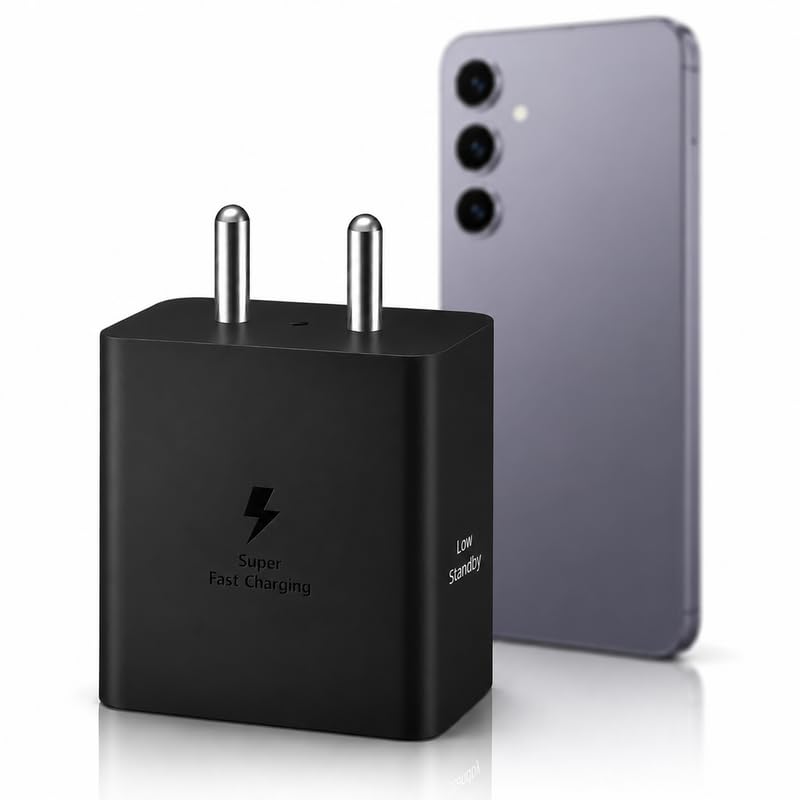 Image of 45W Super-Fast C-Type Charger Adapter Compatible with Samsung Galaxy S26 /S25 /S24 /S23 /S22 /Z Fold /Z Flip (Ultra, Plus, FE) Tab Series | 45watt PD 5.0 Quick Charging Power Adaptor for Pad, Android Phone
