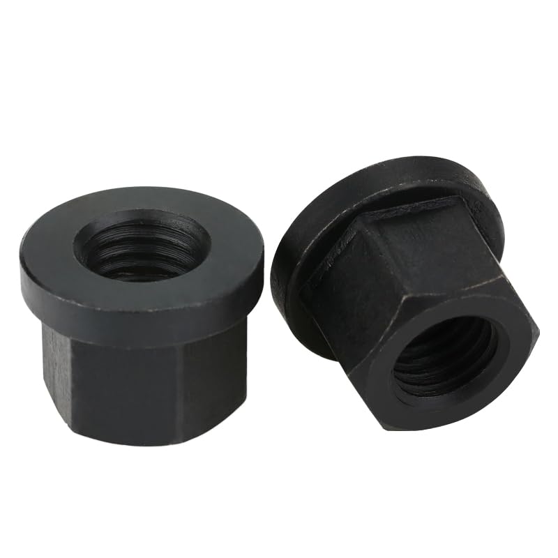1pc Thickening M14 DIN 6331 10.9 Grade 45# Steel Flange Nut Hexagon Collar Nuts w/Height 30-32 Hardness