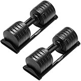 [NUOBELL] ヌオベル S 240 可変式ダンベル 40kg 2kg刻み プレート 20段階調節 正規品 正規代理店 2年保証 筋トレ 本格派 省スペース ブラック（40kg×2個）