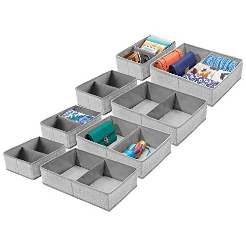 mDesign Soft Fabric Dresser Drawer and Closet Storage Organizer for Child/Kids Room, Nursery