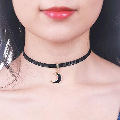 Yonhon Black Moon Choker Necklace For Women #TOP3