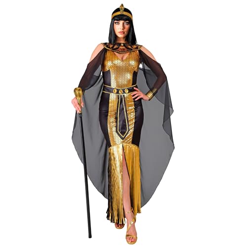 W WIDMANN MILANO Party Fashion - Disfraz de reina egipcia, diosa, faraona, para carnaval, fiestas temáticas