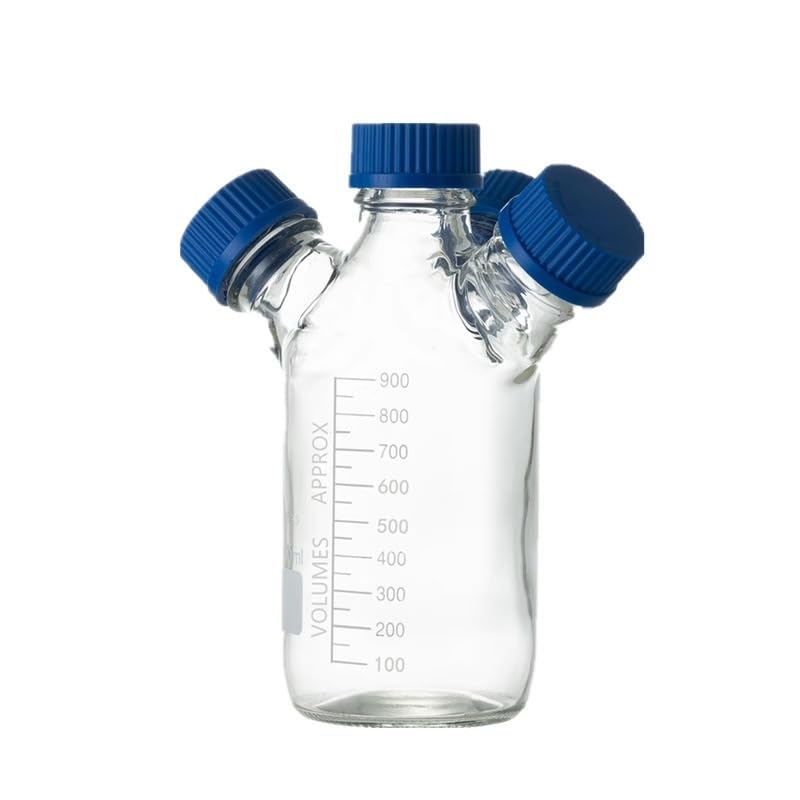 Mobile Phase Vials—Mobile Phase Reagent vials with Blue caps at Ports 2, 3, and 4(1000ml 4 Mouths)