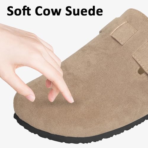 WINSEAD Clogs for Women Men Dupes Unisex Slip-on Potato Shoes Footbed Suede Cork Clogs and Mules4