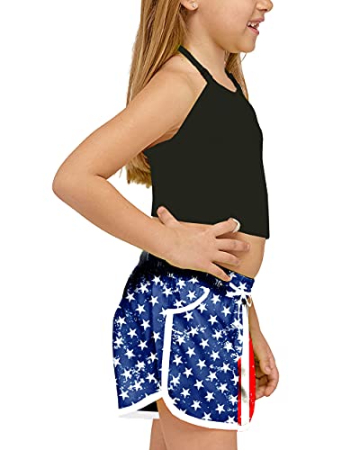 Image of Deerose Kids Hawaiian Swim Board Shorts Quick Dry Active Swim Trunk 5-14 Years