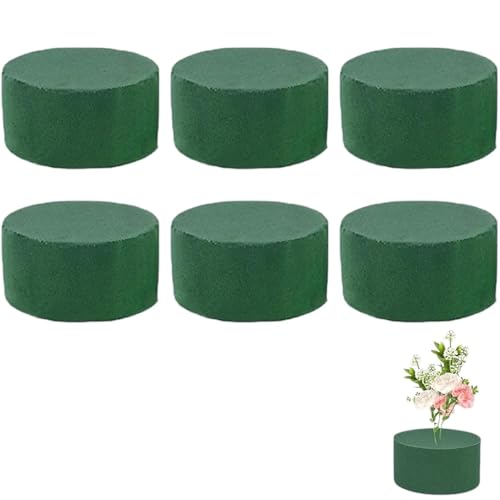6PCS Floral Foam Blocks for Fresh & Artificial Flowers Wet & Dry Green Floral Foam Bricks for Flower Arranging DIY Crafts and Florist Supplies