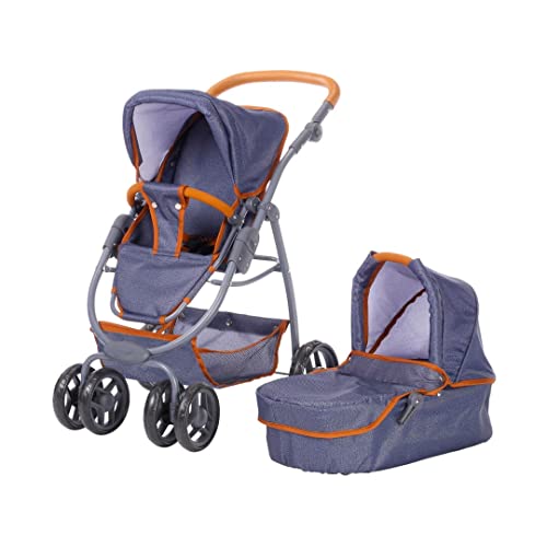KNORRTOYS.COM- Knorrtoys 90730-Passeggino Coco Passeggino per Bambole Colore 51 x 37 x 64 cm 90730 blu scuro
