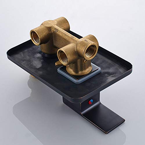 Ensemble de douche LED noir bronze avec mitigeur encastré 6 pièces - 7