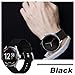 Anbeer Silicone Watch Band 18mm Quick Release Rubber Replacement Strap for Men Women - Extra Long, Black with Black Buckle