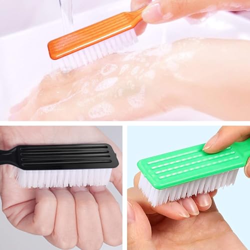 Nicemovic ZZ10-DC 10 Pcs Handle Grip Nail Brush, Nicemovic Hand Fingernail Cleaner Brush Manicure Tools Scrub Cleaning Brushes Kit thumb #2