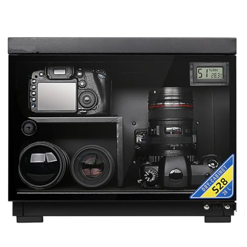 Déshumidificateur pour rangement d'appareil photo, armoire sèche de 28 L avec contrôle numérique, protection silencieuse contre l'humidité pour équipement de photographie, design économe en énergie