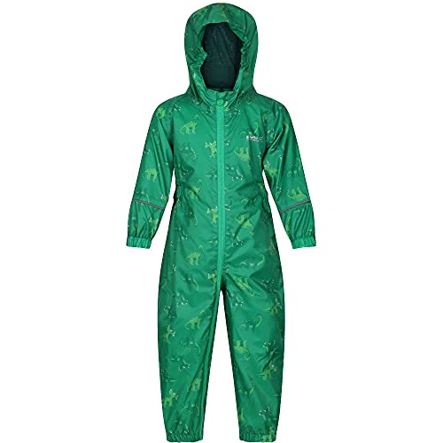 Regatta Kids Pobble Waterproof Puddle Suit - Lilac Llama - 3-4 Yrs, Jelly Bean Dinosaur