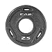 CAP Barbell 2-Inch Olympic Grip Weight Plates, Single, Black, 2.5 Pound