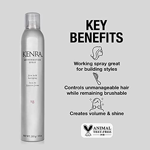Kenra Artformation Spray 18 80% | Firm Hold Hairspray | Volume & Styling Control | Fast-Dying Formula| All Hair Types | 10 Oz #TOP1