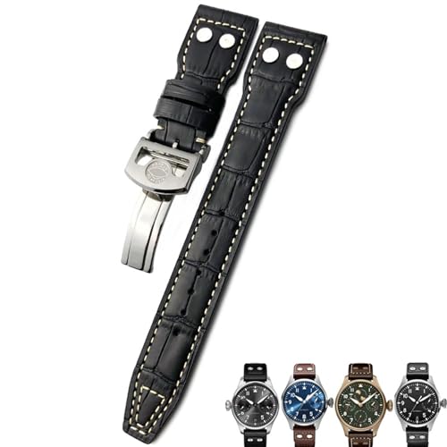 BIK Bracelet en cuir de veau pour montre IWC Big Pilot