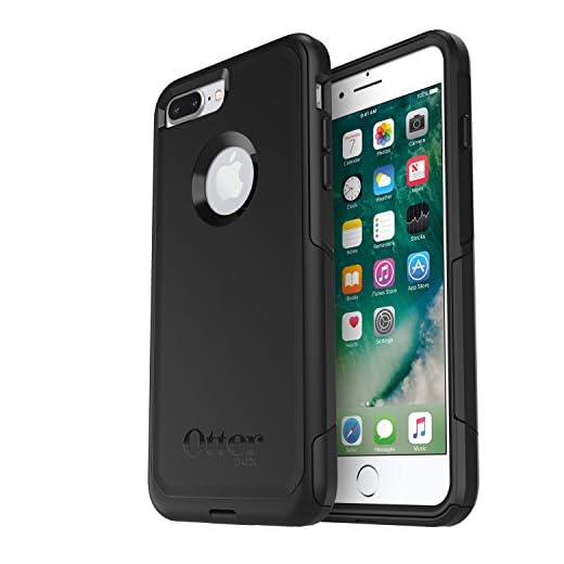 OTTERBOX COMMUTER SERIES Case for iPhone 8 PLUS & iPhone 7 PLUS (ONLY) - Frustration FRĒe Packaging - BLACK