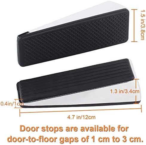 Door Wedges - Door Stopper Rubber Heavy Duty Door Stopper Wedge Stopper, Heavy Duty Flexible Rubber Door Stop Wedge, for Home Premium Door Stopper and Office - 2Pack
