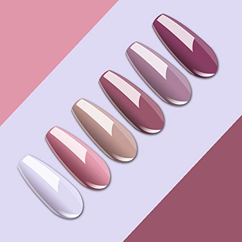 Vishine Gel-Nagellack-Starter-Set mit 48 W SUNOne UV-LED-Nagellampe, Speed-Dryer Maniküre-Werkzeug, 6 hübsche Farben… – Bild 4