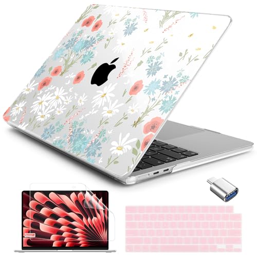 Funda para MacBook Air de 13 pulgadas 2025 M4 2024 M3 2022 M2 protector rígido A3240