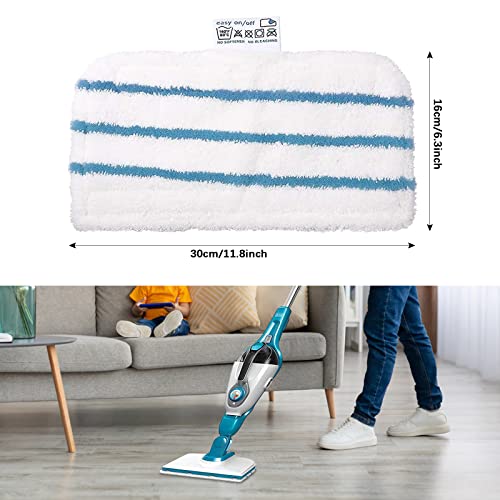 FINEVERNEK 4 Stück Waschbar Mikrofaser -Pad für Black Decker Steam Mop,FSM1500、FSM1600、FSM1610、FSM1620、FSM1630、FSMH162