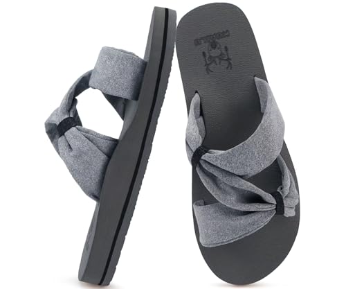Image of KuaiLu Womens Dressy Bow Sandals Arch Support Yoga Foam Cushion Comfortable Walking Slides Open Toe Summer Beach Indoor Outdoor Slippers